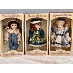 Signature Collection Petite Genuine Porcelain Limited Edition Dolls - Lot of 3